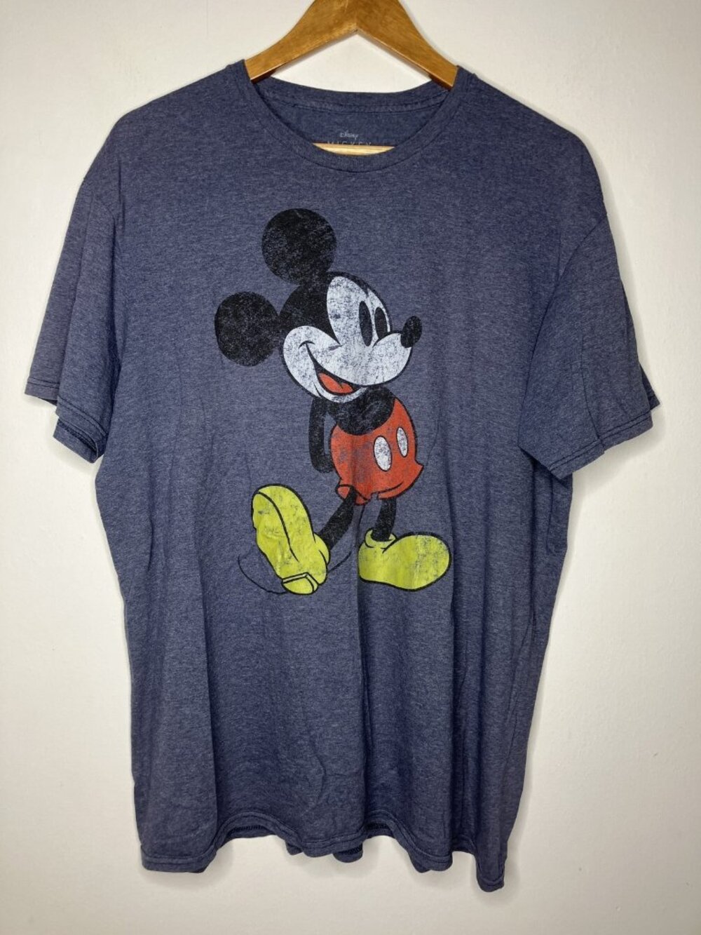 Disney Mickey Mouse T-Shirt Men's XL Blue Vintage Style Graphic